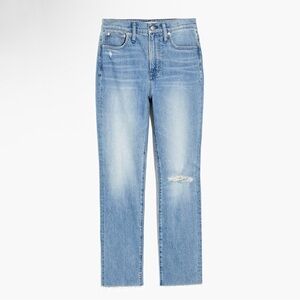 NWT Madewell Petite Perfect Vintage Jean High Waist Distressed Denim Coney 27P